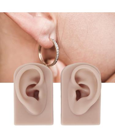 Silicone Ear Model Left and Right Soft Flexible Model Fake Ear Piercing Practice Human Ear Model Silicone Ear for Jewelry Display Acupuncture Teaching (#3) - Buy Online on SooperMarket.com