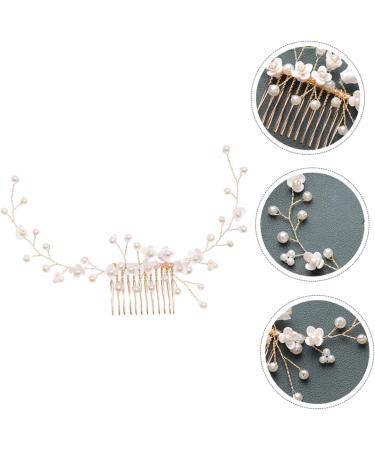 Mikinona Bridal Hair Comb Pearl Headpiece Pearl Headdress Bride Hair Comb Pearl Hair Combs Pearl Headwear Wedding Hair Comb Hair Accessories Bridal Headdress Handmade Headwear Decor - Buy Online on SooperMarket.com