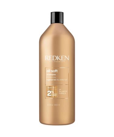 Redken All Soft Shampoo | For Dry/Brittle Hair | Provides Intense Softness and Shine | With Argan Oil 33.8 Fl Oz (Pack of 1)