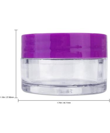 Beauticom 24 Pack Clear Jars with Purple Lids - 20G/20ML BPA-Free for Lotion Creams Toners & Makeup Samples - Ideal for eCommerce & International Shipping - Buy Online on SooperMarket.com