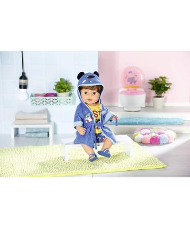 Buy Zapf Creation Baby Born Bath Deluxe Bathrobe Set - Blue Doll Clothing 43 cm | International Shipping Available - Buy Online on SooperMarket.com
