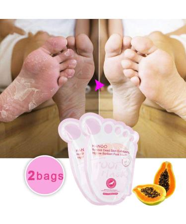 Mango Foot Peeling Mask - Exfoliating Foot Care for Soft Healthy Feet | 1 Pair Moisture Mask to Remove Dead Skin - Buy Online on SooperMarket.com