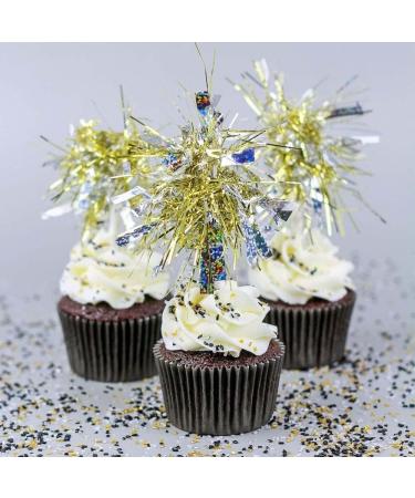 New Years Sprinkles for Cookie Decorating Fancy Sanding Sugar Sprinkles for Cake Decorating Edible Cake Decorations Ice Cream Toppings Cake Sprinkles in White Silver Black Gold Sprinkles for Baking Ball Drop - Buy Online on SooperMarket.com