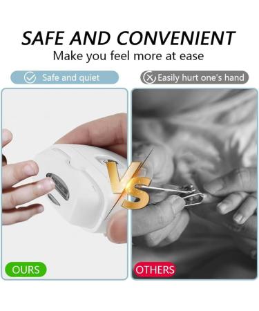 Closer Electric Nail Clipper Portable Automatic Nail Clippers for Adults Electric Nail Clippers White Easy Install Easy to Use - Buy Online on SooperMarket.com