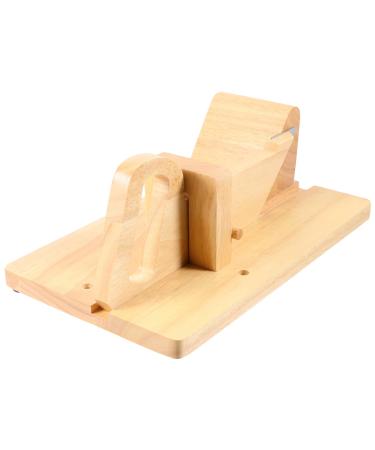 HOLIDYOYO 1pc Ham Cut Sausage Sausage Bratwurst Kitchen Cutting Tool Ham Guillotine Ground Sausage Italian Wood Sausage Metal Cutters Chopper Wooden Hot Dog