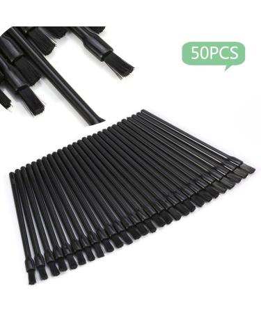 50 Pcs Disposable Lip Makeup Brush Set - Plastic Lip Applicators for Lipstick & Glossy Rods - Black Cosmetic Tool (8.2 cm) - Buy Online on SooperMarket.com