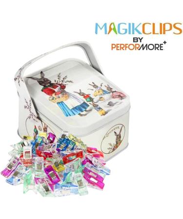 Magik Clips 100 Pack - Multicolored Sewing Clips for Quilting & Crafts in Decorative Tin - Buy Online on SooperMarket.com