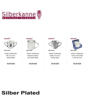 Premium Silver Jug Children's Rattles with Bite Ring - 7cm Noble Silver-Plated Gift Packaging - Buy Online on SooperMarket.com
