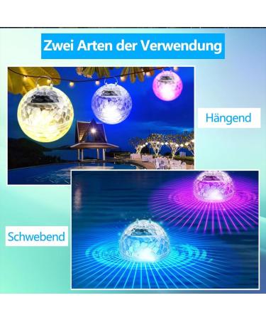 Antyingkai Solar Floating Pool Lights - Waterproof LED Garden & Pond Lighting - 2 Piece Set for Parties & Pools - Buy Online on SooperMarket.com