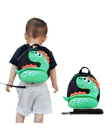 Small Dinosaur Toddler Backpack with Safety Leash | Age 1-2 Years | Green - Buy Online on SooperMarket.com
