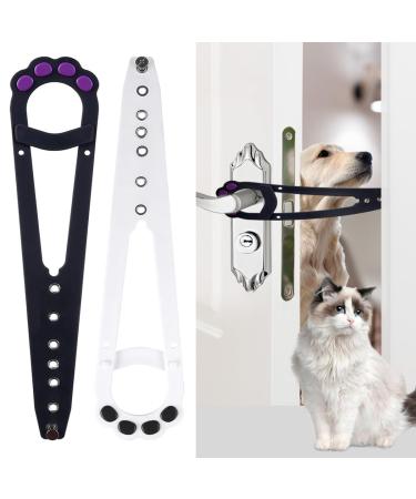 Adjustable cat turret 2PCs paw shaped cat door clamp bar alternative door locks door stopper for pets Cat Door Holder Latch for renting cats in dogs can withstand