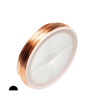 21 Gauge, 99.9% Pure Copper Wire (Half Round) Dead Soft CDA #110 Made in USA - 25FT by CRAFT WIRE 21 Gauge 25 Feet