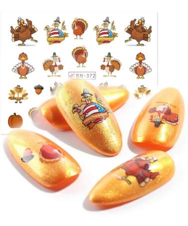 Fall Nail Stickers Autumn Maple Leaves Pumpkin Turkey Nail Art Stickers Thanksgiving Themed Water Transfer Nail Decorations 12 Sheets/setnail Art Supplies Thanksgiving Nail Stickers Fall Nail - Buy Online on SooperMarket.com
