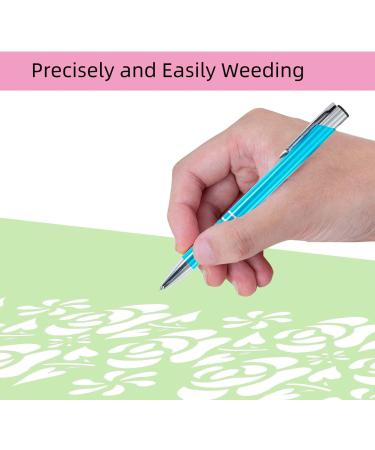 3-Piece Craft Weeding Tool Set for Vinyl - Precision Weeding Pin Pen and Stainless Steel Point - Green Blue Purple - Buy Online on SooperMarket.com