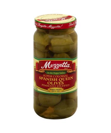 Mezzetta Pimento Stuffed Colossal Queen Olives 10.0 OZ(Pack of 4)