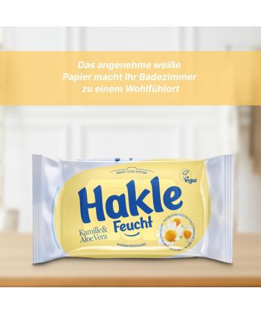 Hakle Wet Chamomile & Aloe Vera - 12 Packs | Moisture Rich Soothing Hygiene Wipes for Sensitive Skin - International Shipping Available - Buy Online on SooperMarket.com