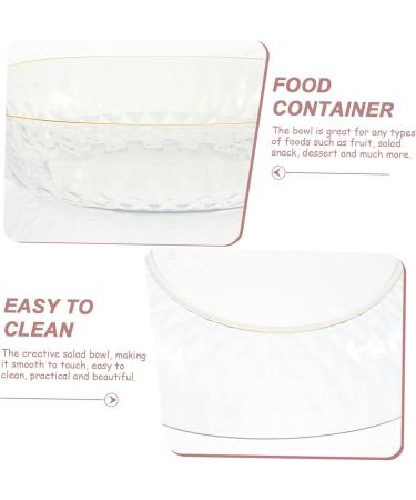 Anneome Kitchen Dried Serving Bowl Dessert Plastic Container Candy Fruit Household Food Storage Reusable 23.5X23.5X6CM White - Buy Online on SooperMarket.com