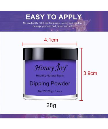 Dark Purple Nail Dip Powder - 28g/Box, No Lamp Cure, Natural Dry, Summer Gel Color (No.30) - Buy Online on SooperMarket.com