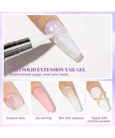 MIZHSE Clear Nail Sculpture Gel 60g | Solid Builder Gel for Nail Extensions | Non-Sticky Hand Carving Gel for Nail Art - Buy Online on SooperMarket.com