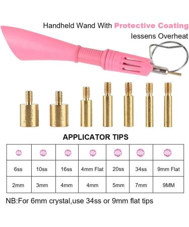 Hotfix Rhinestone Applicator - 7 in 1 Professional DIY Tool with 7 Tips - Pink - Buy Online on SooperMarket.com