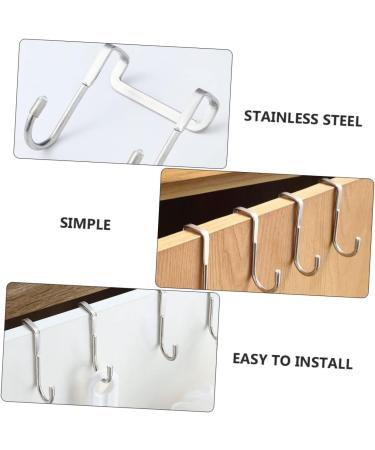CHILDWEET Stainless Steel Hooks 3pcs Wall Hanger Hooks Key Hanger Wall Clothes Rack Bathroom Hangers Wall Hook Ordinary 7.5X6.5CM Silver - Buy Online on SooperMarket.com