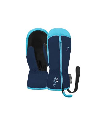 Reusch Unisex Baby Ben F ustling Pleasant Windproof Ski gloves everyday gloves Snow hand shoes sledding baby gloves winter gloves II 4503 Dress Blue/Bachelor Butt