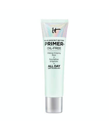IT Cosmetics Your Skin But Better Makeup Primer+ - Extends Makeup Wear, Hydrates Skin, Refines the Look of Pores - With Glycerin, Bark Extract & Ginger Root Extract - Oil-Free Formula