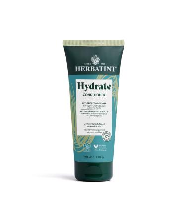 Herbatint Hydrate Conditioner - 99% Natural Anti-Frizz Vegetal Keratin & Chestnut Extract Deep Nourishment Vegan & Silicone-Free 200mL