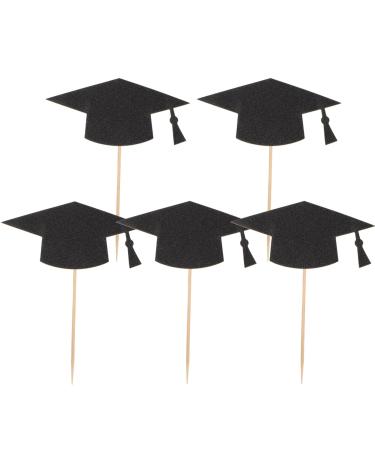 TENDYCOCO 25PCS 2023 Graduation Cupcake Toppers Grad 2023 Diploma Cap Cupcake Picks 2023 Graduation Decorations As Shown 13.1x10.4cm