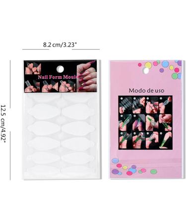24Pcs/Bag Nails Form Nail Stickers Manicure Acrylic Templates Nail Extension Supplies Professional Accessories Nail Forms Moulds Nail Extension Films Silicone Gel Nail Forms Moulds - Buy Online on SooperMarket.com