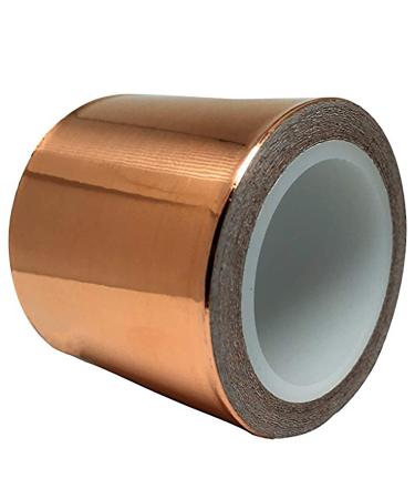 Kraftex Copper Tape 2 Inch x 33ft, Copper Foil Tape, Copper Tape with Strong Conductive Adhesive, Conductive Tape, Copper Flashing, Shielding Tape, Copper Slug Tape