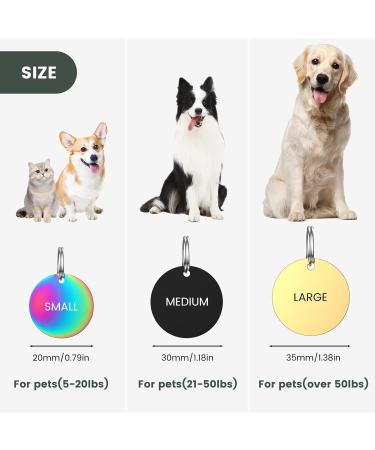 Yehanti Personalized Dog Tag - Engraved Stainless Steel Name Tag for Collars - Custom Name Phone & Address for Dogs Cats & Puppies - Buy Online on SooperMarket.com