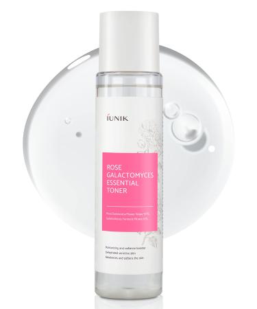 IUNIK Rose Galactomyces Essential Alcohol-Free Vegan Face Toner 6.7 Fl Oz - Natural Rose Water 70% Hydrating Moisturizer with Organic Rosewater Moisturizing Pore Minimizing Deep Nourishing