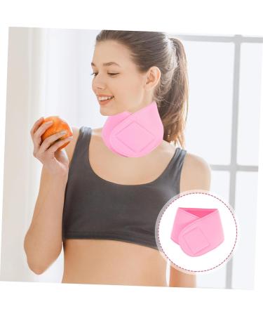 Cervical Fixation Tape - Neck Wrinkle Patches & Gel Pads for Skin Care | Smoothing Neck Strap | Pink 47x9.5cm - Shop Internationally - Buy Online on SooperMarket.com