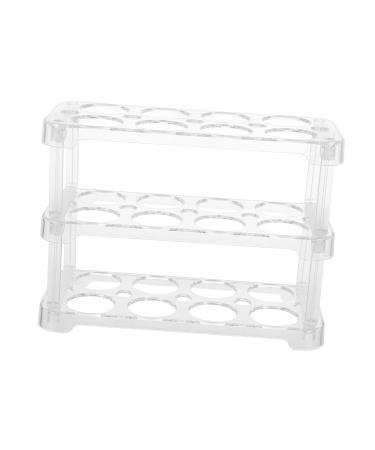 KOMBIUDA Fridge Eggs Holder Egg Grid Eggs Clear Plastic Containers Clear Plastic Tray Plastic Egg Holder Household Crisper Transparent 22.3X16.2X10.1CM