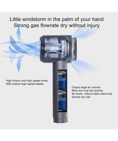 Cordless Negative Ion Hair Dryer with Digital Screen Charging Blow Dryer with Nozzle Quick Heat Up & Constant Temperature Fast Drying Lightweight Travel Hairdryer for Home Travel US Plug 100-240V - Buy Online on SooperMarket.com