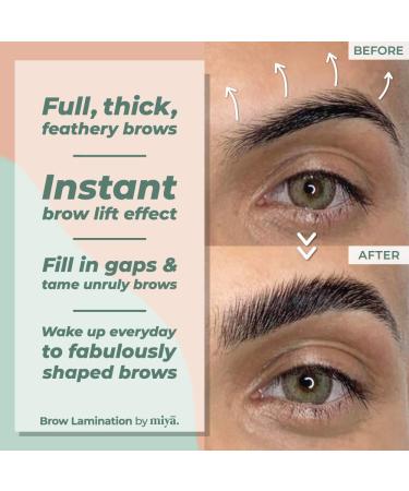 MIYA LASH 2 in 1 Lash Lift & Brow Lamination Kit - Professional Salon Results | Instant Fuller Eyebrows & Eyelashes | Lasts 8 Weeks | LVL Perm Laminate | Includes Silicone Shields & Lash Picks - Buy Online on SooperMarket.com