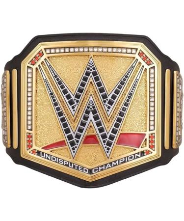Generic Undisputed Championship Title Belt with Metallic Sideplates and Adjustable Strap for (Adults) Gold Adult