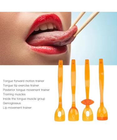 4pcs Lip Tongue Muscle Trainer - Mouth Rehabilitation & Recovery Device (Large Orange) | Improve Oral Health & Fitness - Buy Online on SooperMarket.com