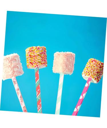 Mikinona 50pcs Marshmallow Stick Chocolate Candy Lollipops Candy Bars Lollipop Sticks Lollipop Packing Sticks Marshmallow Holder Sticks Manual Stirring Rod Chocolate Stick Dedicated Paper - Buy Online on SooperMarket.com