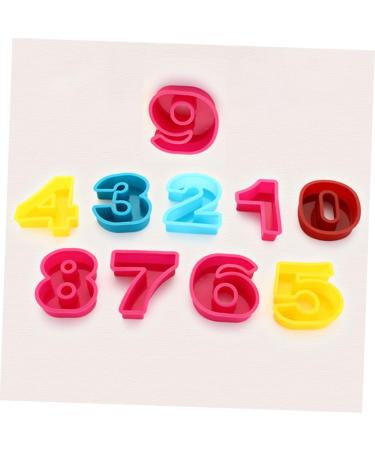 Alipis 10pcs Silicone Molds Silicone Baking Mold Number Molds Number Fondant Mold 10 Piece Set Fudge - Buy Online on SooperMarket.com