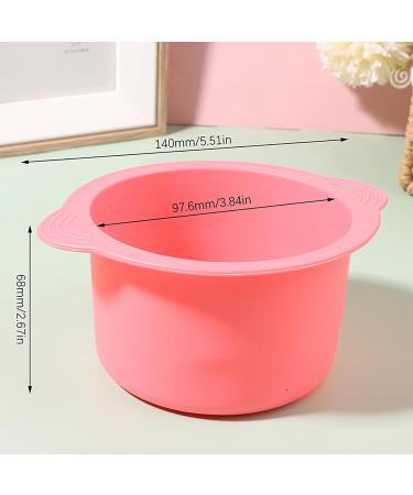 Silicone Wax Warmer Liner Set - Non-Stick Wax Bowl & Spatula Sticks - Perfect for Wax Melters - Pink - Buy Online on SooperMarket.com