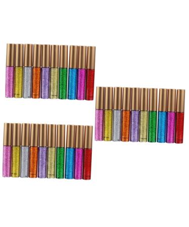 Beavorty 30 Pcs Eye Shadow Eyeliner Pencil Shiny Eyeshadow Liquid Eyeliner Flash Liquid Eyeshadow