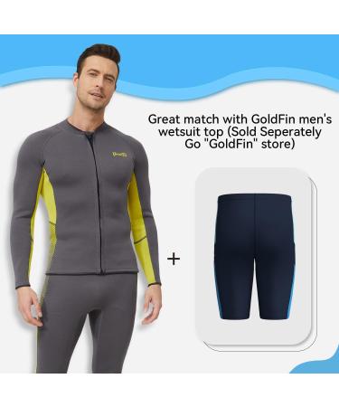 GoldFin Men Neoprene Wetsuit Shorts 3mm Navy Large | Ideal for Water Sports - Buy Online on SooperMarket.com