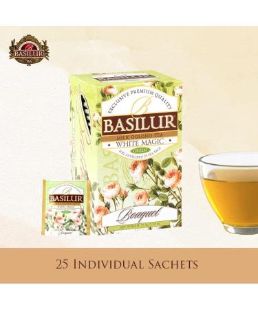 Basilur Bouquet White Magic Green Tea 25 Foil Enveloped Teabags - 1.5g - Buy Online on SooperMarket.com