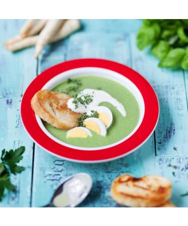 Ornamine Tilt-Trick Plate 20 cm Green | Anti-Slip Melamine Eating Aid | Special Design for Independent Food Use - Buy Online on SooperMarket.com