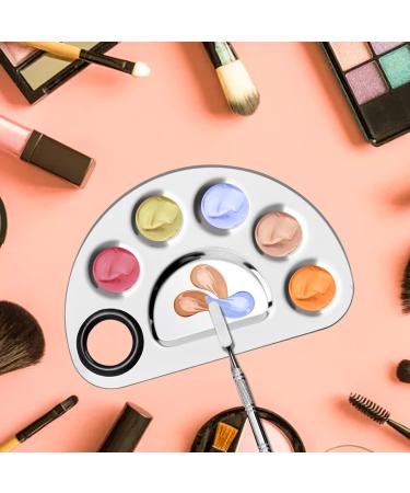 Stainless Steel Makeup Mixing Palette & Spatula Tool for Foundation & Nail Art - Lightweight Artist Tool for Cosmetic Mixing - Buy Online on SooperMarket.com