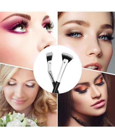 4pcs Mascara Fan Brush Set - Lash Wand Brushes for Eyelashes & Eyebrows - Black Makeup Tools for Perfect Eye Makeup - Buy Online on SooperMarket.com
