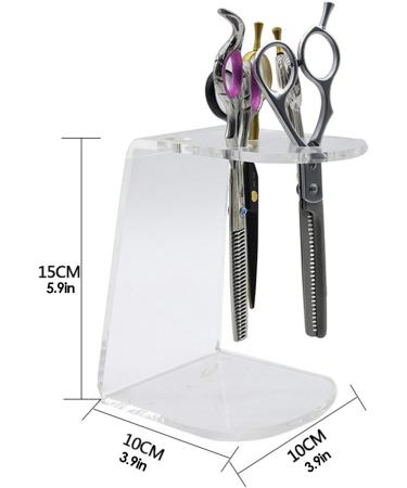 Scissors Holder for Hair Stylist | Acrylic Salon Scissors Holder - Groomer Scissor Stand Hairdresser Organizer- Clear 6 Holes Stylist Tool Rack for Barber Shop Home - Buy Online on SooperMarket.com