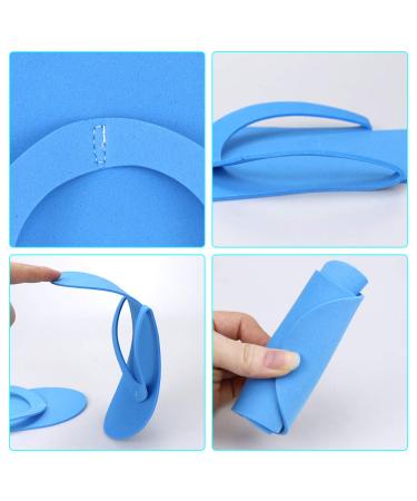 Hysagtek 12 Pairs Disposable Foam Flip Flops - Random Color | Lightweight Slippers for Shower, Pedicure, Beach - Buy Online on SooperMarket.com